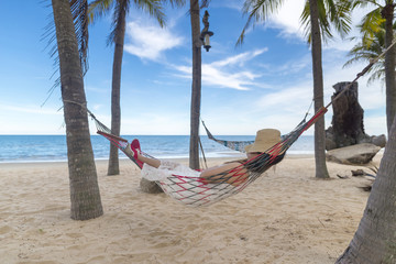woman in the cradle beach