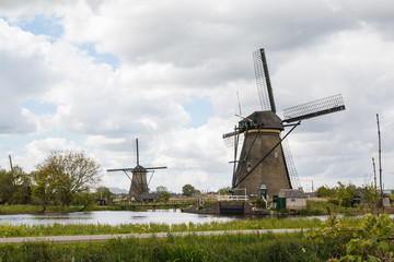 Mills and water channel in a good day