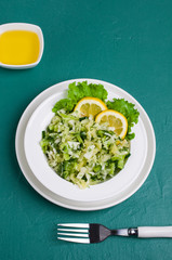 Salad with raw vegetables