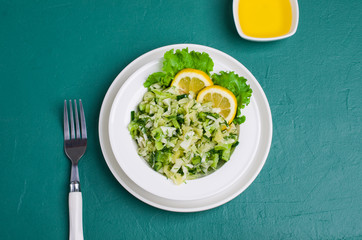 Salad with raw vegetables