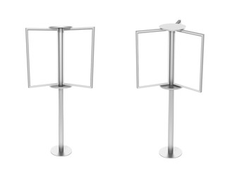 blank light boxes or billboards isolated on white background for advertising, 3d rendering, 3 light boxes or billboards, 3d rendering