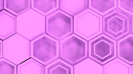 Abstract 3d background made of purple hexagons © GooD_WiN