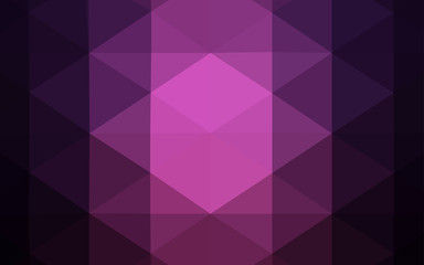 Dark Purple vector polygonal background.