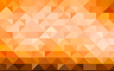 Light Orange vector triangle mosaic template.