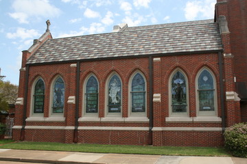 Red Brick Gothic Style Church