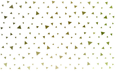 Light Green, Yellow vector abstract pattern made up of colored triangles on white background.