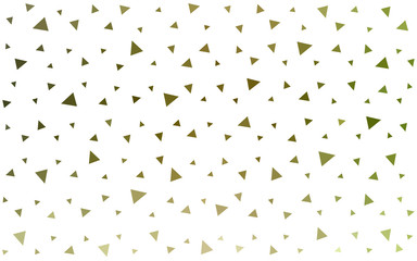 Light Green, Yellow vector abstract pattern made up of colored triangles on white background.