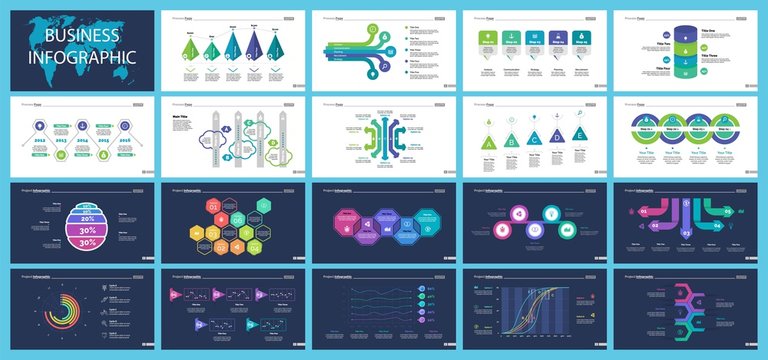 Project infographic design template set