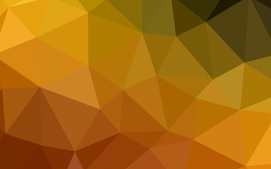 Dark Orange vector abstract polygonal pattern.