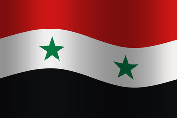 Syria country flag wave illustration.