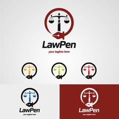 Law Pen Logo Designs Template
