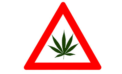 Cannabis Warnschild