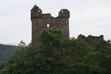 Silhouette of Castle Ruins
