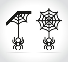 spider web on white background