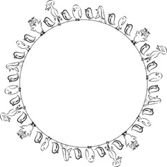 vector cartoon birds border