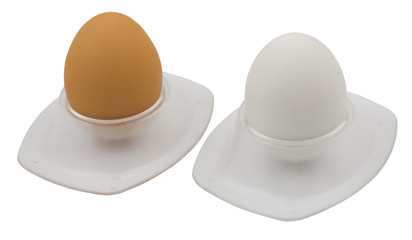 Brown and white eggs