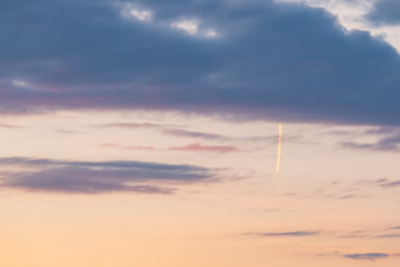 clouds in the sky at sunset