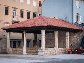 Old market place in the center of Cres