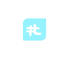 Obraz premium Social hashtag icon