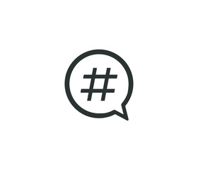 Obraz premium Modern Social Hashtag icon