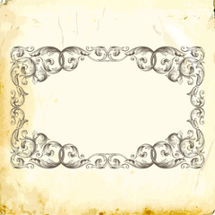 Vector baroque of vintage elements for design. 