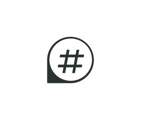 Obraz premium Modern Social Hashtag icon