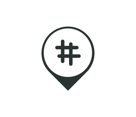 Hashtag location icon