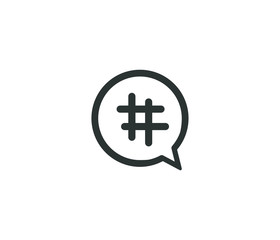 Fototapeta premium Modern Social Hashtag icon