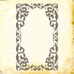 Vector baroque of vintage elements for design. 