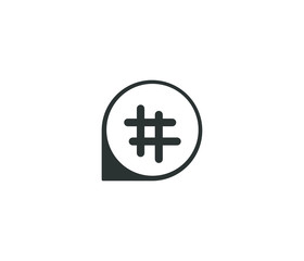 Fototapeta premium Modern Social Hashtag icon