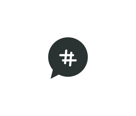 Obraz premium Modern Social Hashtag icon
