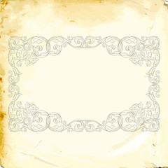Vector baroque of vintage elements for design. 