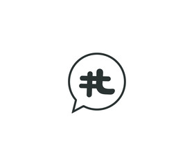 Modern Social Hashtag icon