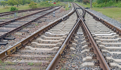 Obraz premium view of the railway track