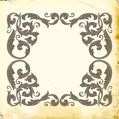 Vector baroque of vintage elements for design. 