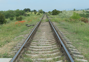 Fototapeta na wymiar view of the railway track