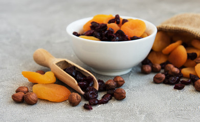Dried fruits and nuts