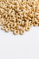 Pile of crispy cracknels , food background