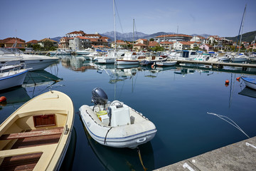 Obraz premium Marine parking of boats and yachts in Montenegro