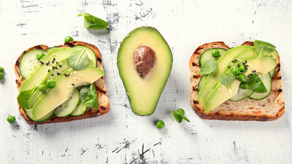 Healthy avocado toasts