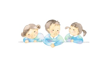 幼児、3人