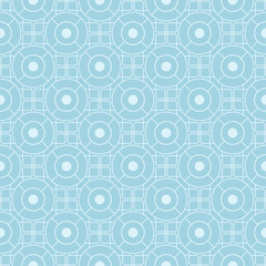 Geometric ornament. Light blue seamless pattern