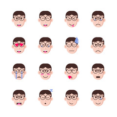nerd boy emoticon and avatar
