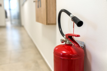 Fire extinguisher. Close-up.