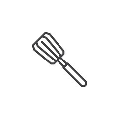 Whisk outline icon. linear style sign for mobile concept and web design. Kitchen utensil line vector icon. Slotted Spatula Symbol, logo illustration. Pixel perfect vector graphics