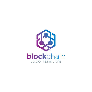 Cryptocurrency Blockchain Logo Template 9