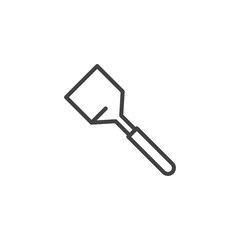Kitchen spatula outline icon. linear style sign for mobile concept and web design. Spatula kitchenware simple line vector icon. Symbol, logo illustration. Pixel perfect vector graphics