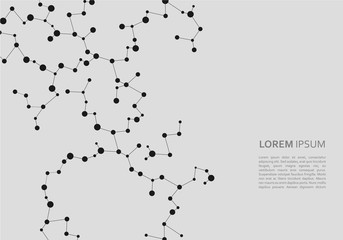 Abstract connecting dots and lines with network science and technology background