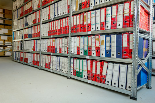 Office file folders, Stack of documents in binders, Bureaucracy