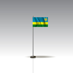 Flag Illustration of the country of RWANDA. National RWANDA flag isolated on gray background. RWANDA Flag Flat Web Mobile Icon. Vector. EPS10